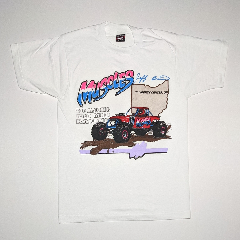 Vintage 80s Pro Mud Racing Med T-shirt - Picture 1 of 3